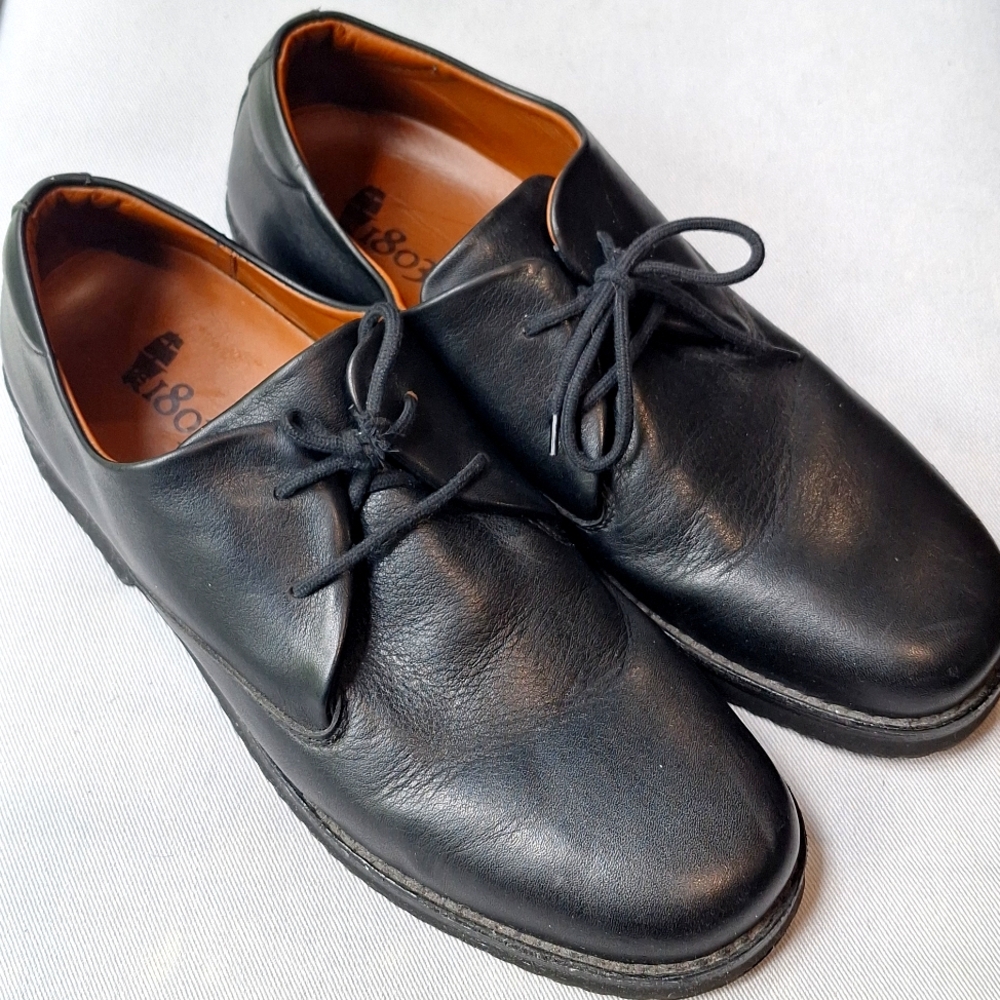 1803 Dakota Mens Shoes, Size 47 (US 12.5), Black Leather